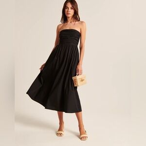 NWT A&F Strapless Black Evening Gown